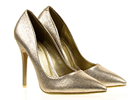Wysokie złote buty damskie karnawałowe