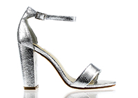 Buty na sylwestra - Sandały srebrne z klamerką Fashion