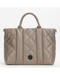 Torebka damska Femestage shopper pikowana miękka taupe BAG5060