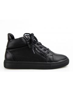 Sneakersy wiązane z suwakami czarne Sergio Leone