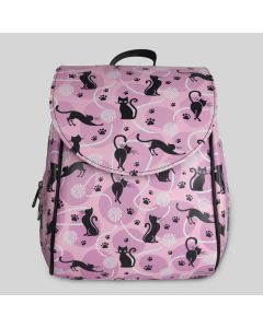 Plecak damski Mumka wegański różowy fioletowy Chodzący Kot