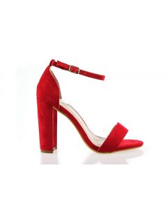 Sandały Czerwone Z Klamerką